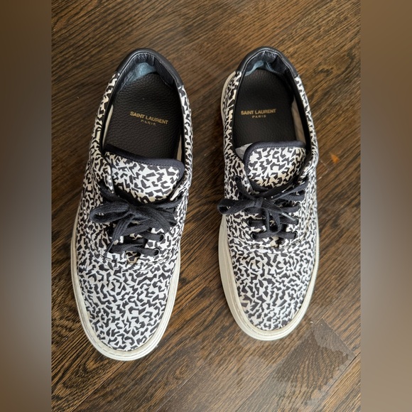 Saint Laurent Monochrome Patterned Sneakers